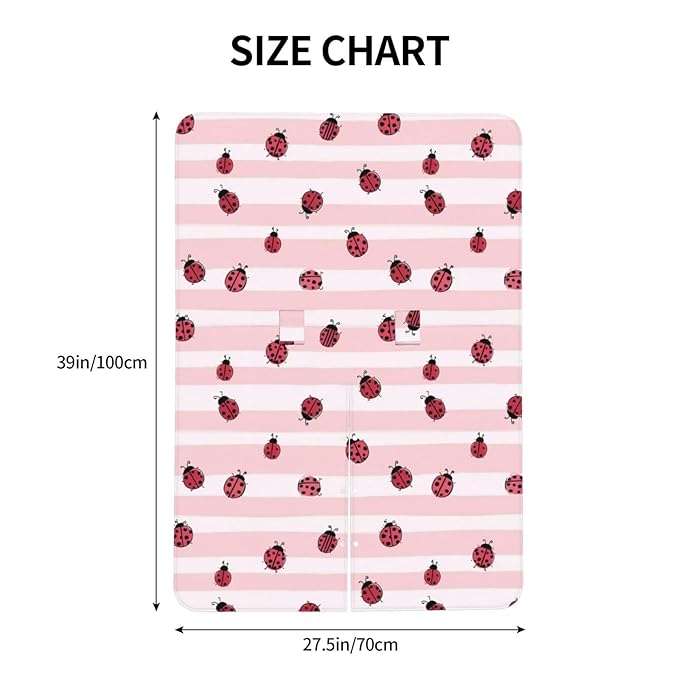 KiuLoam Cute Ladybug On Stripe Baby Car Seat Canopy, Nursing Cover for Mom Breastfeeding Scarf, Infant Car Seat Cover/Multiuse Baby Stroller Covers for Babies Boys Girls
