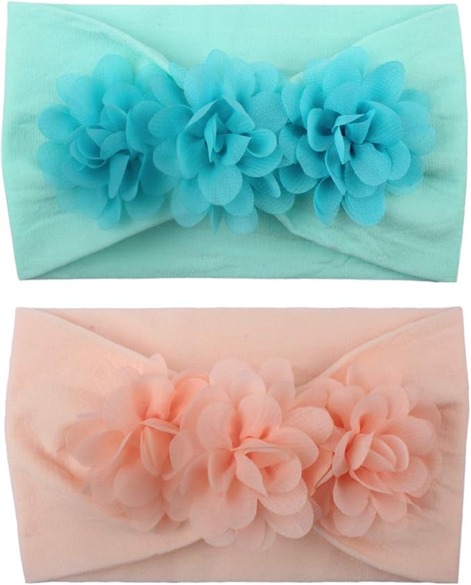 WZT Stretchy Knot Nylon Baby Headbands For Newborn Baby Girls Infant Toddlers Kids Bows Child Hair Accessories