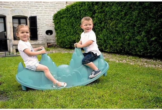 Smoby 830208 Rocker Dog, Storm Blue, 2 Seats with 2 Handles