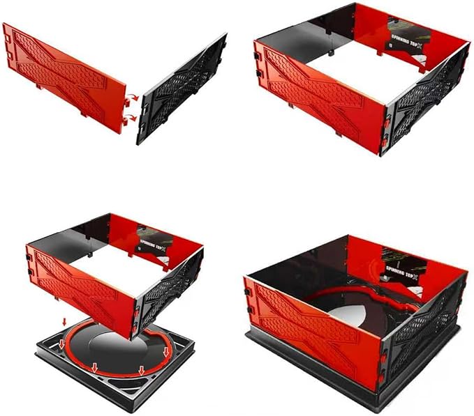 ASVEXKW Battling Set, Spinninning Top Burst Toy Combat Battling Game Set, Spinning & Launchers Stadium, Birthday Gift for Boys, bx 8 Spinning Tops (08-2)