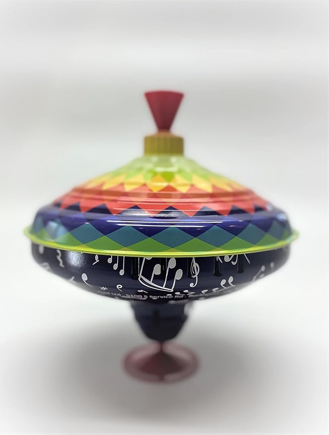 Choral Multicolor Music Spin Top Toy toupi for Children from KsmToys Bolz. The Funny Buzzing Choral Hum Gets Louder As The Top Spins Faster Ages 18 m+