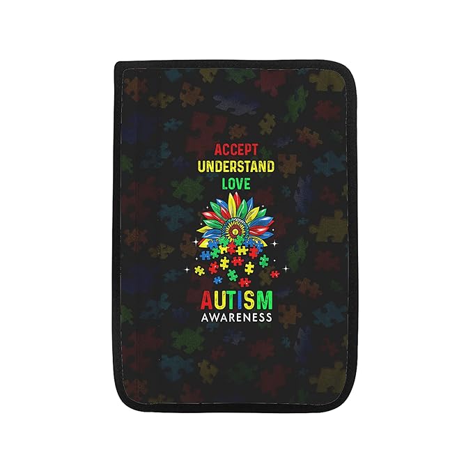 Accept Understand Love Autism Awareness Seat Belt Covers Special Need Autistic Car Seat Belt Covers for Kid Children Medical Alert 15