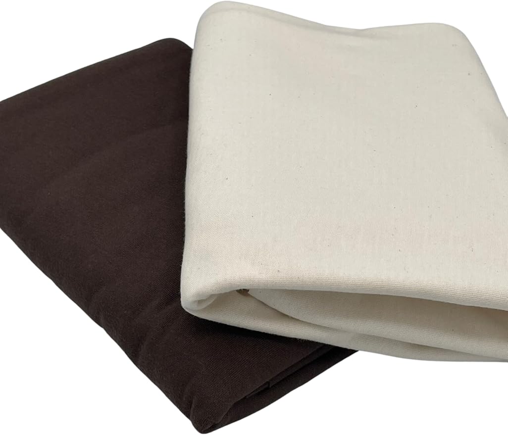 Pack N Play Sheets Fitted 24 x 42, Compatible with BabyBjorn, Guava Lotus and Similar - 100% Jersey Cotton - Soft, Durable & Hypoallergenic, 2-Pack, Cream & Brown, by SheetWorld, Made in USA