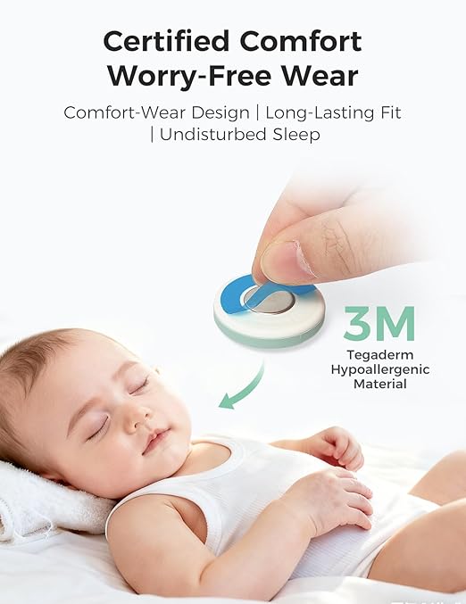 Momcozy Replacement Stickers for Momcozy Wearable Digital Thermometer,15 Count,Single-Use,Skin-Friendly