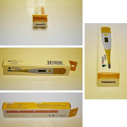 Clinical Guard Digital Oral Thermometer for Adults and Kids, Pediatric Fever Rectal Thermometer for Children, Lion Themed