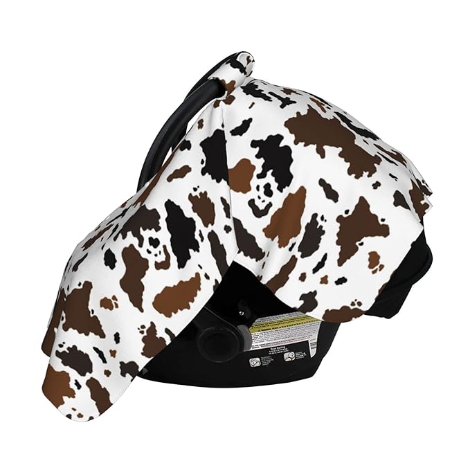 Cow Car Seat Covers for Babies Carseat Canopy Cover Nursing Cover for Boys Girls Baby