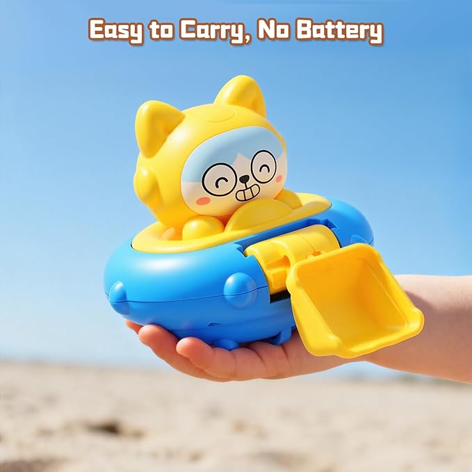 Cars Toy for 18m+ Boys Birthday Gift - 4 PCS Press to Go Friction Vehicle Racing Car Toys Set for Toddlers, Push and Go Car Toys Infant 1st Birthday Gifts for Boys and Girls