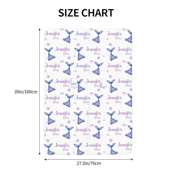 Personalized Baby Car Seat Canopy for Girls, Mermaid, Water Resistant, Universal Fit, Polyester, Car Seat Canopy