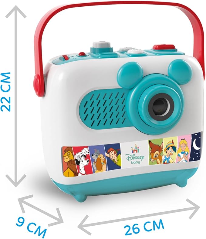 Clementoni - Disney Baby Projector and Storyteller - Enchanted Toy Projects Disney Images and Tells Stories - 4 Books Included - Built-in Speaker - 52763