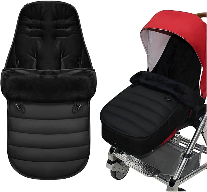 Universal Stroller Footmuff for Baby, Winter Baby Stroller Bunting Bag, Warm Soft Ultra-fine Fleece Stroller Sleeping Bag for Cold Weather, Waterproof & Windproof, Footmuff Blanket Must Have