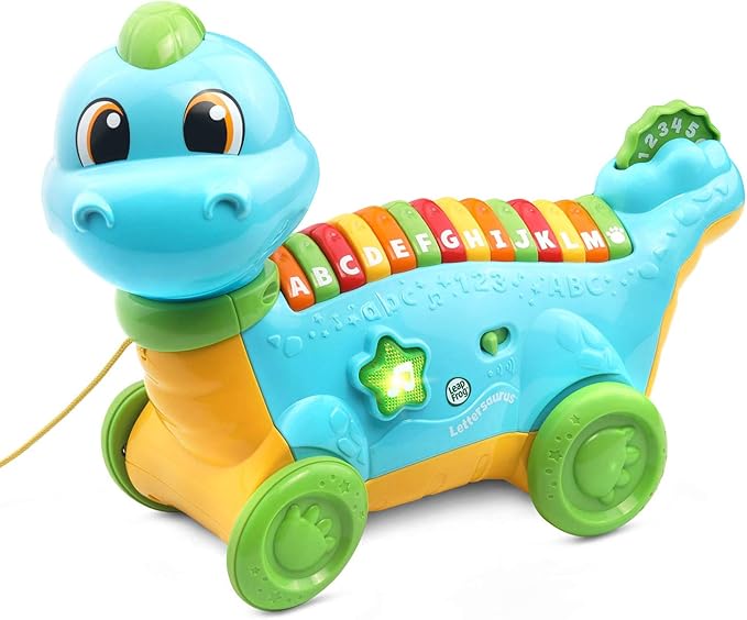 LeapFrog Lettersaurus Alphabet Pull Toy, Teal