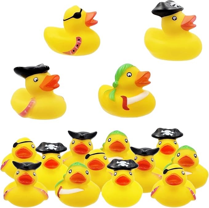 St. Patrick's Pirate Rubber Duck 400-Pack Toy Duckies for Kids, Bath Birthday Projects Gifts Baby Showers Classroom Summer Beach and Pool Activity Party Favors, 2" Inches