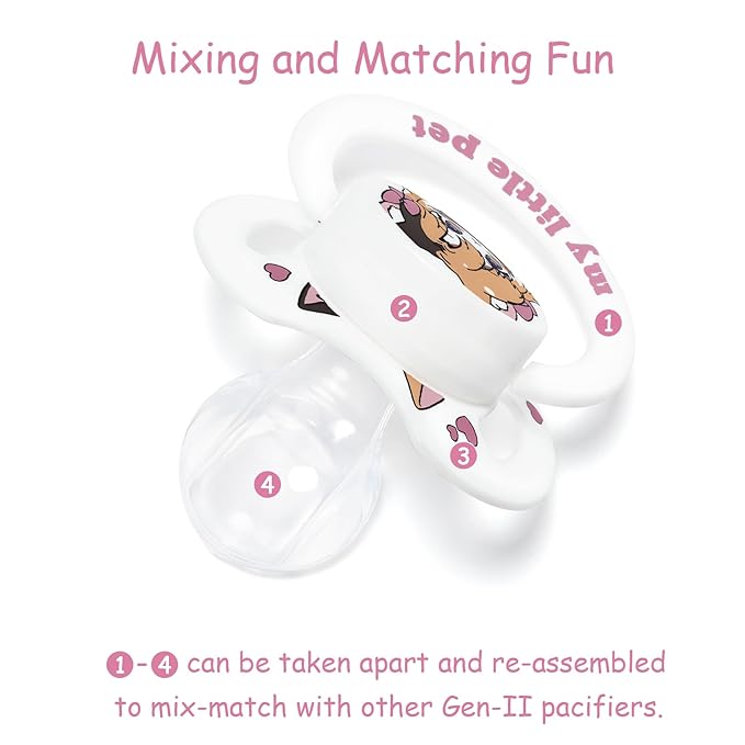 LittleForBig Bigshield Generation-II Adult Sized Printed Pacifier My Little Pet Pattern