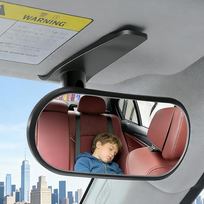 HD Car Mirror for Baby,360° Adjustable Rear View Mirrors Provides a Wide Field of Vision & Observation of the Rear Seat,Clip-on Convex Mirrors Baby Mirror for Car (Clip Style)