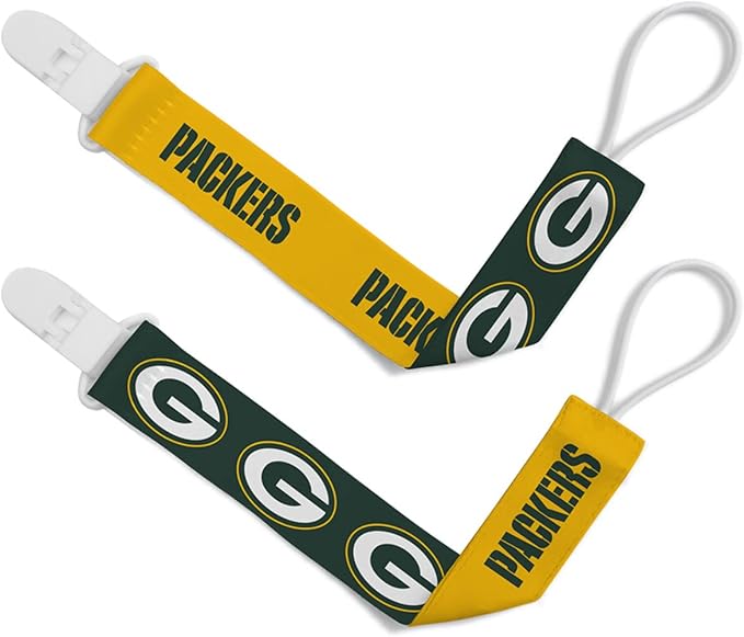 Masterpieces NFL Unisex-Baby 2-Pack Pacifier Clips