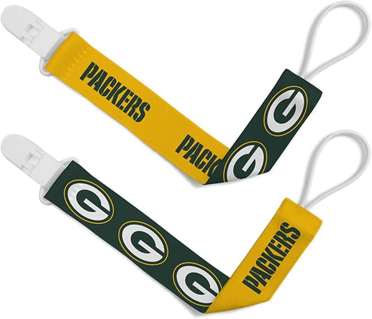 Masterpieces NFL Unisex-Baby 2-Pack Pacifier Clips