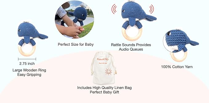 Handmade Cotton Crochet Amigurumi Rattler, Educational Baby Rattle for Teething Infants, Ideal Baby Boy Stuff, Unique Baby Stuff for New Moms, Crochet Cream Bunny Rattle Design