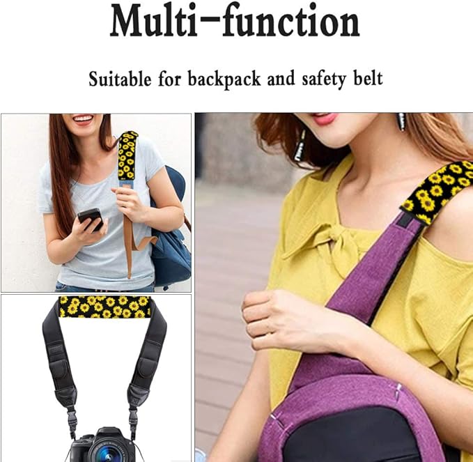 Biyejit Sunflowers Cow Print Seat Belt Cover 2 Packs for Women Soft Car Seat Belt Pad Cushion Shoulder Pads for Adults Kids