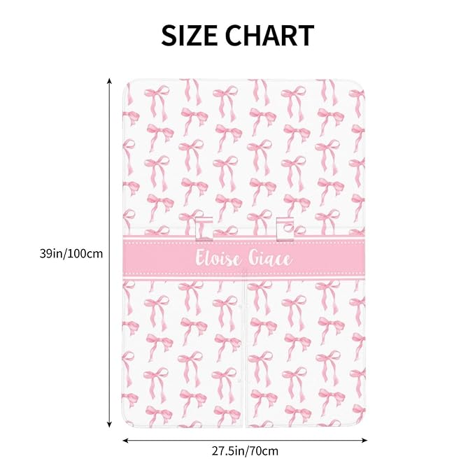Personalized Baby Car Seat Canopy with Name – Custom Pink Bow Minky Nursing Cover for Girls, Soft Stroller Cover for Infants & Newborns, Carseat Canopy for Breastfeeding