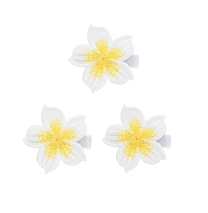 White Hair Clip Headband Hairpin Hawaiian Flower Hairpin Barrette Hair Accessories for baby Girls.(FJ89) (Type B)