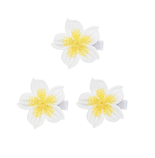 White Hair Clip Headband Hairpin Hawaiian Flower Hairpin Barrette Hair Accessories for baby Girls.(FJ89) (Type B)
