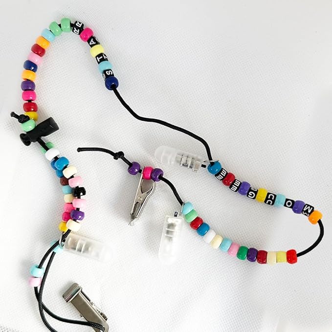 Mougee Flow Star Clip - Carry Your Flow Star Around in Style - Adjustable Length, Heavy Duty Clips, LED Light (Rainbow)