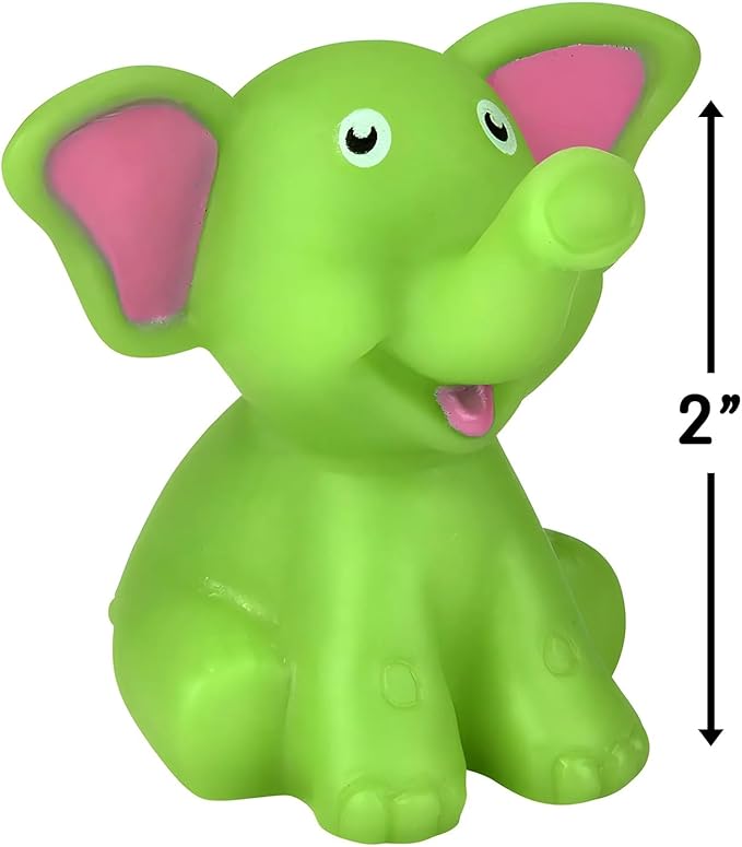 Rhode Island Novelty 2 Inch Rubber Water Squirting Elephants, One Dozen