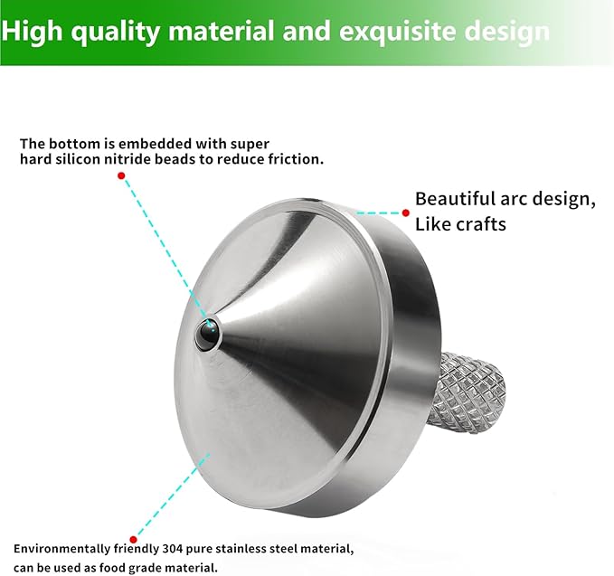 Stainless Steel Spinning Top, Precision Mini Desktop Gyroscope, Kill Time Reduce Stress ADHD Toys, Perfect Balance Gyro (Style 3)