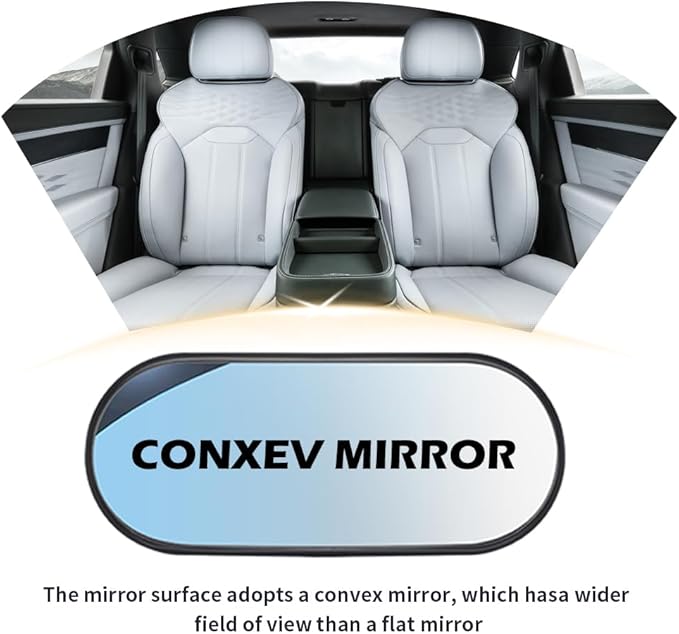 HD Car Mirror for Baby,360° Adjustable Rear View Mirrors Provides a Wide Field of Vision & Observation of the Rear Seat,Clip-on Convex Mirrors Baby Mirror for Car (Clip Style)
