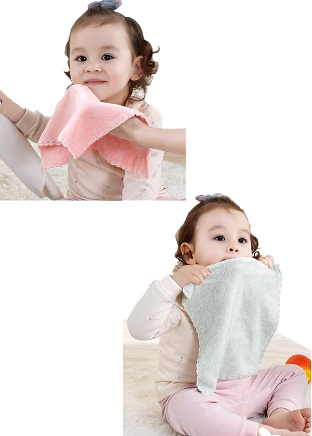 15 Pack 12''x12'' Absorbent Microfiber Baby Washcloths Soft Fleece Wash Clothes Face Towels for Baby,Newborns,Infants,Toddlers,Kids,Baby Face Towel Bath Wipes
