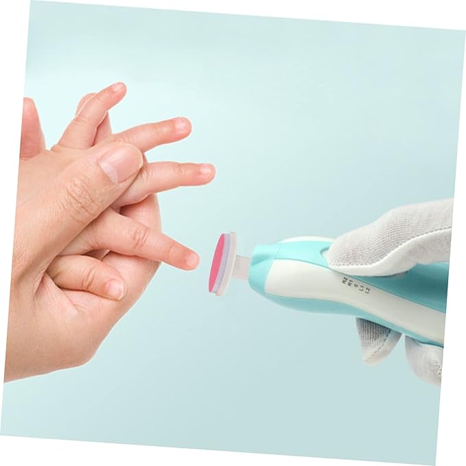 Baby Nail File Replacement Pads 0.78In Electric Nail Grinding Heads Soft Safe for Infant Toddler Grooming Compatible with Standard Trimmers 6Pcs