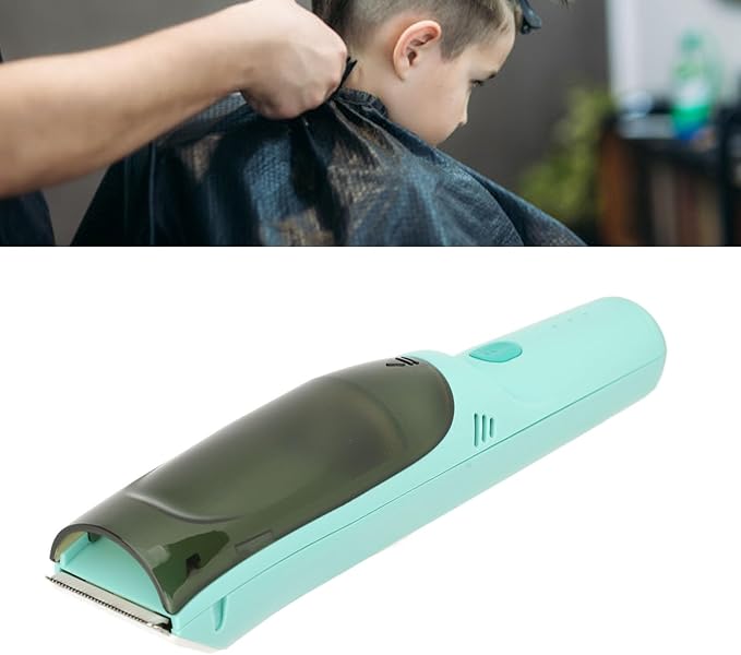 Generic Baby Hair Clipper with Vacuum Cleaner, Round Shaped Cutter Head Design, Low Noise Operation, Waterproof, Lithium Battery Included, for Children Adults, Wet and Dry Dual Use