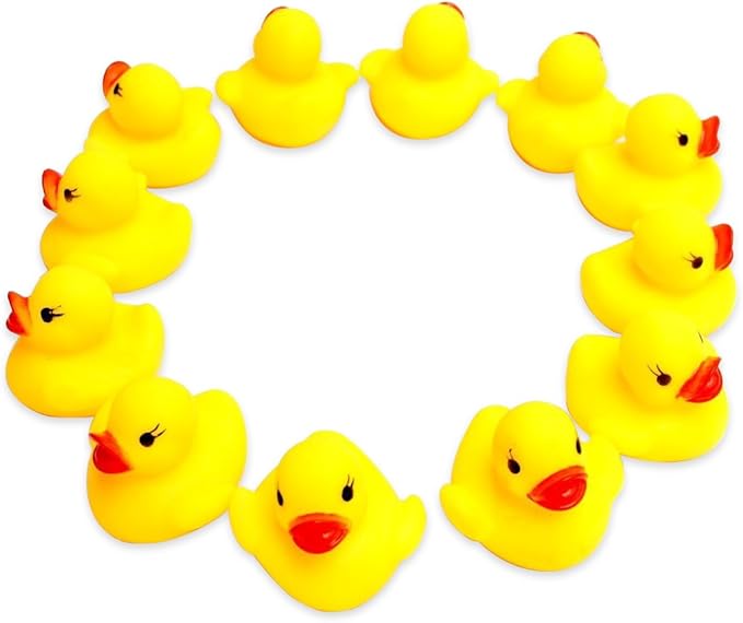 Novelty Place Rubber Duck Baby Bath Toy Set – 48PCS Cute Floating Ducky Toys for Kids, Toddlers & Babies, Fun Water Playtime Accessories for Bath, Pool & Party Decorations