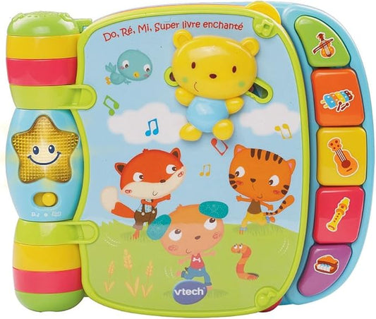 Vtech - 166705 - Jouet Musical - Do, Ré, Mi Super Livre Enchanté - Bleu
