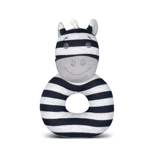 Organic Farm Buddies by Apple Park Rattle | Non-Toxic, Hypoallergenic, 100% Organic Cotton for 0m+ | Teething Rattle for Newborns and Infants