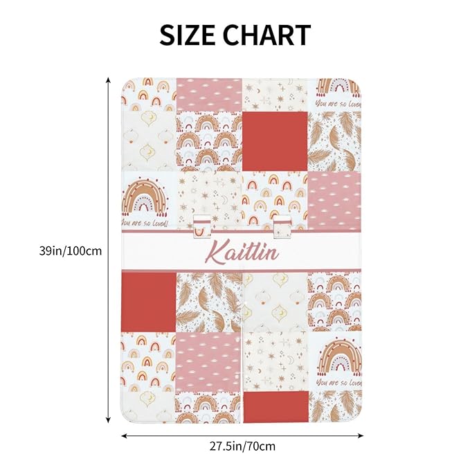 Personalized Baby Car Seat Canopy for Babies with Name, Custom Name Car Seat Covers for Girls, Colorful Rainbow Opening Minky Nursing Breastfeeding Stroller Cover Infant Carseat Canopies for Newborn