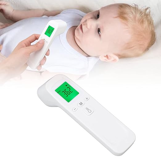 Thermometer for Adults and Baby, Forehead Digital Thermometer, Non Infrared Thermometer, Accurate Reading and High Temperature Alarm, Memory Recall