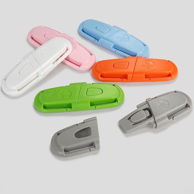 Universal Car Seat Chest Clip, Adjustable Harness Positioning Clip for Stroller and Booster Seat, Anti-Slip Shoulder Straps Holder Accessory for Parents (1 Pack, Pink&Blue)
