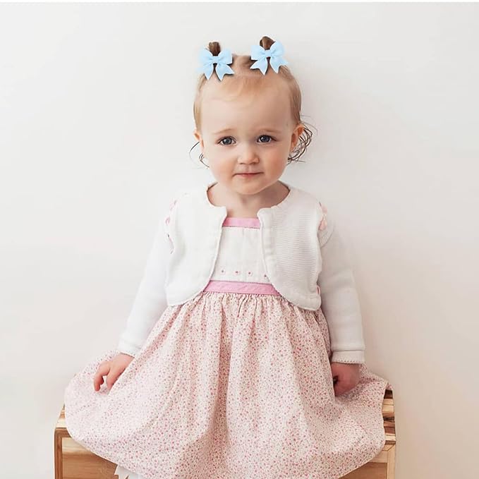 A set of two Cute Bow-shaped Elastic Hair Clips for Children. (purple)