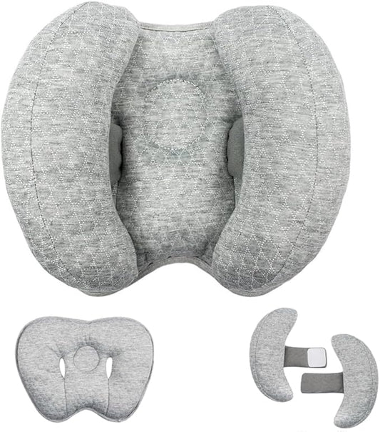 PENINSULA LOVE Baby Head Neck Support Pillow, 2 in 1 Baby Travel Pillow Banana Shape Adjustable Head Cushion for Toddler Kids Pushchair Stroller Car Seat