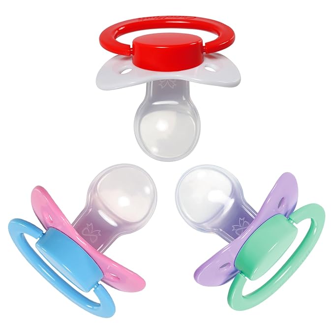 CutiePlusU Big Sized Pacifier Large Shield White Purple Pink