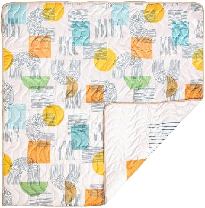 Kinder Cloth Diaper Co Adventure Play Mat - Machine Washable, Reversible, Water-Resistant, Quilted Blanket