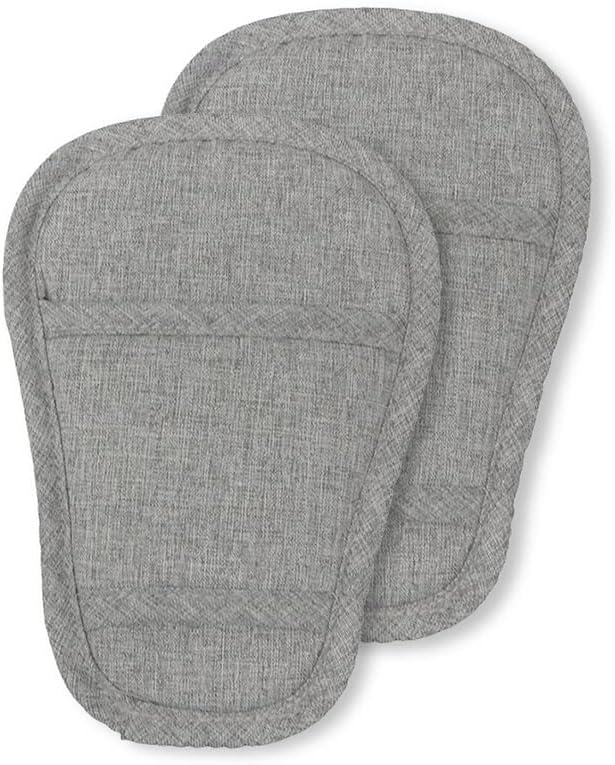 SeedFuture Stroller Car Seat Crotch Cover 2 Pcs of Grey, Universal Soft Cushion for Newborn Infants Kids Child, Baby Car Seat Strap Covers