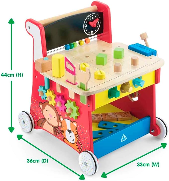 Early Learning Centre Wooden Activity Workbench, Imaginative Play, Hand Eye Coordination, Physical Development, Kids Toys for Ages 12 Month, Amazon Exclusive
