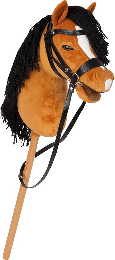 small foot Hobby Horse brown ‘Melodie’, removable stick & mane, incl. halter, bridle & lead, for ages 3+ years, 12715