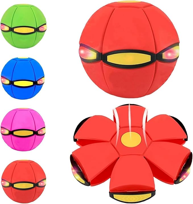 Magic Ball, Magic Metaball, Children Bouncing Ball, Parent-Child Interaction, Dual Form Freely Switchable, with 6 Light for Kid