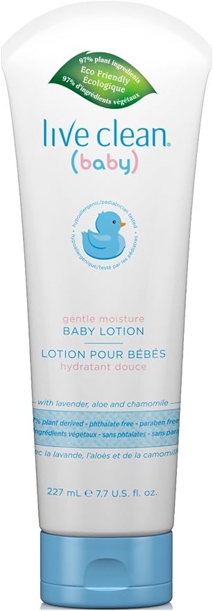 Live Clean Baby Moisturizing Baby Lotion Organic Eco Friendly Natural 227 Ml (7.7 Fl Oz) (Pack of 2)