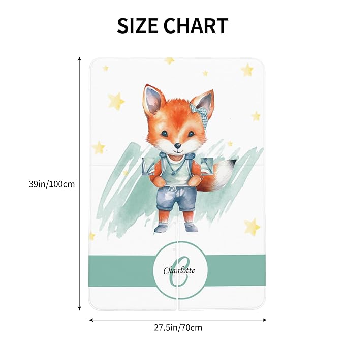 Personalized Baby Car Seat Cover Winter Custom Minky Carseat Cover Boy Girls with Name Fox Carseat Canopy Customized Car Seat Canopy Infant Carrier Covers Nursing Cover Toddler Blanket
