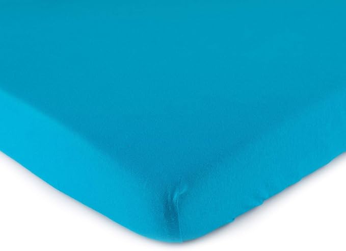 SheetWorld Fitted Baby Bassinet Sheet fits SnuzPod 4 Bedside Crib 16 x 30, 100% Cotton Jersey, Hypoallergenic, Butter Soft, Turquoise, Made in USA