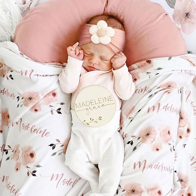 AQOKKA Baby Flower Headbands Nylon Baby Girl Headbands Soft Handmade Hairbands Toddler Hair Accessories for Girls Baby Newborn Infant Kids